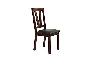 F1331 Wood Dining Chair Walnut by Poundex