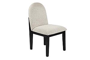 F1926 Wood Upholstered Dining Chair White/Black by Poundex