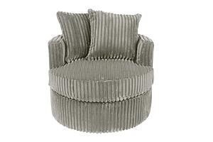 F1942 Fabric Swivel Chair Smoke by Poundex