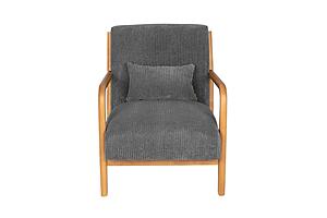 F1949 Fabric Accent Chair Dark Gray by Poundex