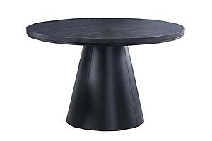 F2437 Wood Dining Table Black by Poundex