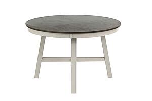 F2512 Wood Dining Table White/Gray by Poundex