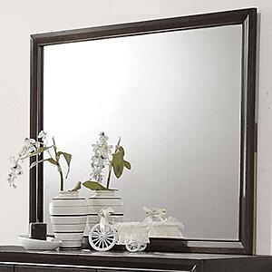 F4862 Wooden Frame Mirror Dark Merlot by Poundex