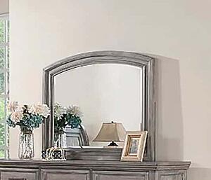 F5502 Wooden Frame Mirror Gray by Poundex