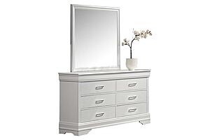 F5583 Wood 6-Drawer Dresser White by Poundex