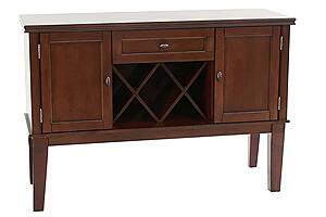 F6081 Wood Server Walnut by Poundex