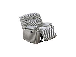 F8124 Fabric Reclining Chair Ash by Poundex