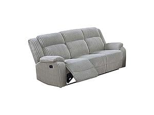 F8126 Fabric Reclining Sofa Smoke by Poundex