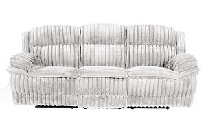 F8143 Fabric Reclining Sofa Light Gray by Poundex