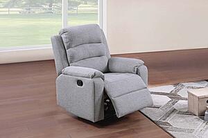 F8147 Fabric Reclining Chair Sincere Bone by Poundex