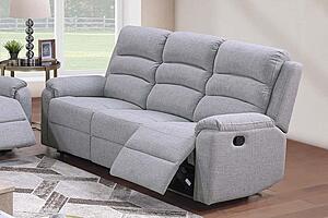 F8149 Fabric Reclining Sofa Sincere Bone by Poundex