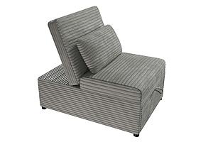 F8545 Fabric Convertible Sofa w/1 Accent Pillow Smoke by Poundex