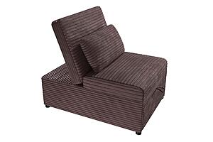F8550 Fabric Convertible Sofa w/Pull-Out Bed Chocolate by Poundex