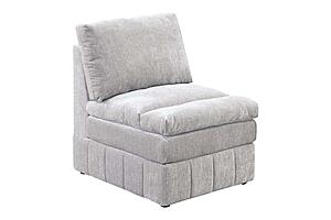 F8978 Morgan Fabric Armless Chair Granite by Poundex
