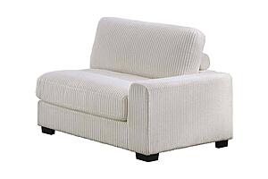 F8985 Fabric Right Arm Facing Chair Gray by Poundex