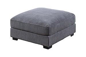 F8997 Fabric Cocktail Ottoman Gray by Poundex