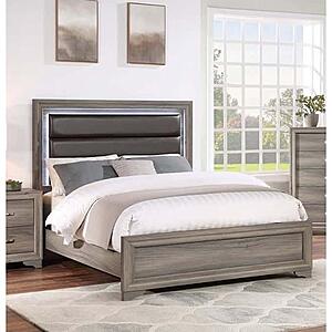 F9647EK Wood Eastern King Bed Espresso by Poundex