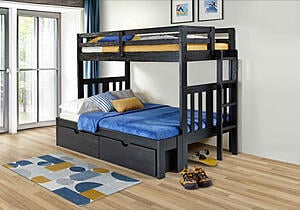 Richmond Bunk Twin/Full w/Ladder Ebony by Innovations
