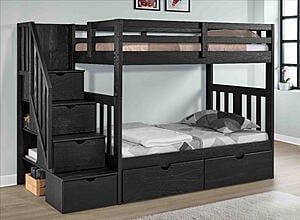Richmond Bunk Twin/Twin w/Staircase Ebony by Innovations