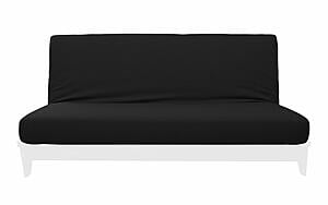 Sachi Black Linen-Like Texture Futon Cover by Prestige