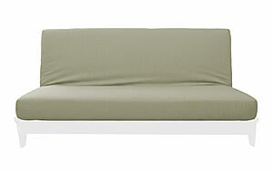 Sachi Mushroom Linen-Like Texture Futon Cover by Prestige