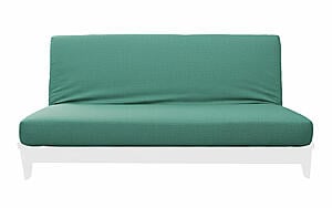 Sachi Teal Linen-Like Texture Futon Cover by Prestige