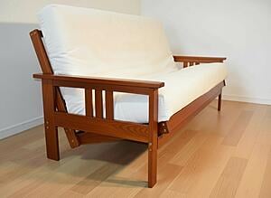 Futon Frame - Monterey - Teak Finish by Prestige