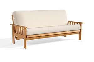Futon Frame - Front-Closing Eco-Friendly Hardwood - Taurus Oakwood by Comfort Pure
