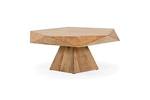 Duffy - Modern Acacia Pentagon Coffee Table by VIG Furniture