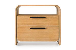 Dresden - Modern Natural Acacia 2-Drawer Nightstand by VIG Furniture