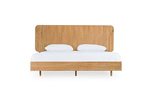 Jacobson - Modern Natural Acacia Bed by VIG Furniture