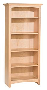 McKenzie 60"H x 24"W Alder Bookcase by Whittier Wood Furniture