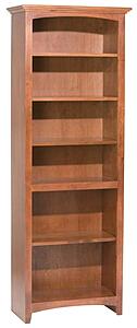 McKenzie 72"H x 24"W Alder Bookcase by Whittier Wood Furniture