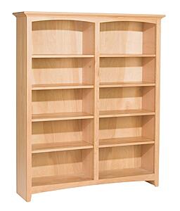 McKenzie 60"H x 48"W Alder Bookcase by Whittier Wood Furniture