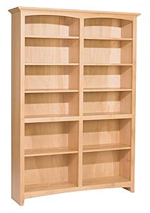 McKenzie 72"H x 48"W Alder Bookcase by Whittier Wood Furniture