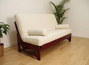 Futon Frame - Zena - Dark Cherry Finish by Prestige