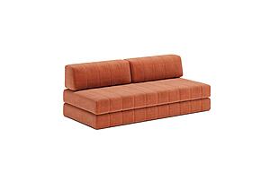 CozyPad Sleeper Sofa Esina Rust Orange by Innovation Living