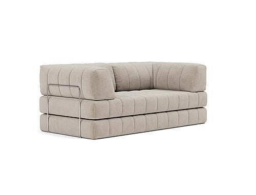 CozyPad Sleeper Sofa with Arms Coduroy Beige by Innovation Living