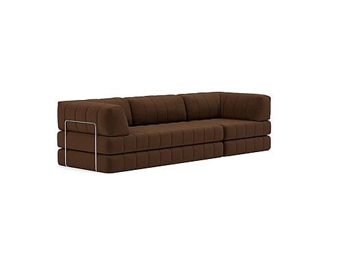CozyPad Sleeper Sofa Grand with Arms Taura Cappuccino by Innovation Living