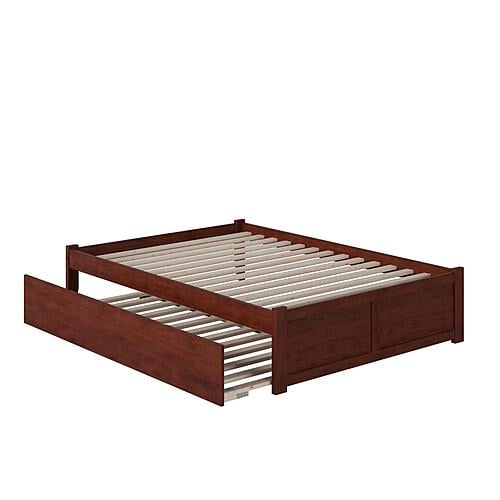 Concord Full Platform Bed w/Footboard & Twin Trundle by Atlantic