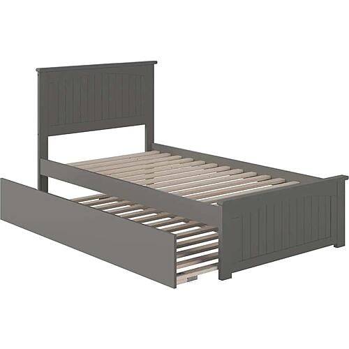 Nantucket Twin Platform Bed w/Matching Footboard & Twin Trundle by Atlantic