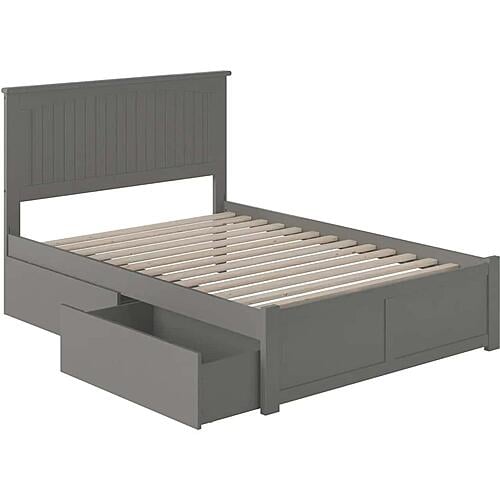 Nantucket Full Platform Bed w/Footboard & Set of 2 Storage Drawers by Atlantic