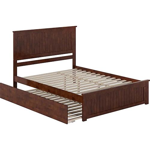 Nantucket Queen Platform Bed w/Matching Footboard & Twin XL Trundle by Atlantic