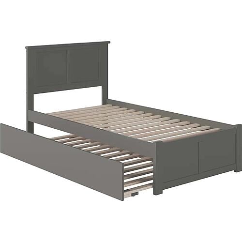 Madison Twin Platform Bed w/Footboard & Twin Trundle by Atlantic