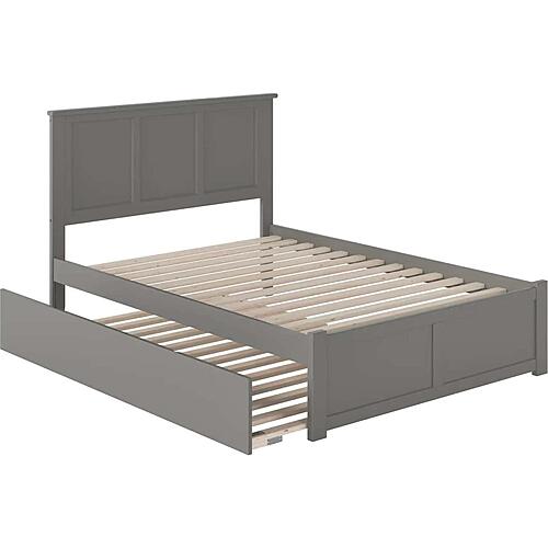 Madison Full Platform Bed w/Footboard & Full Trundle by Atlantic