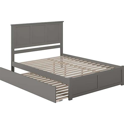 Madison Queen Platform Bed w/Footboard & Twin XL Trundle by Atlantic