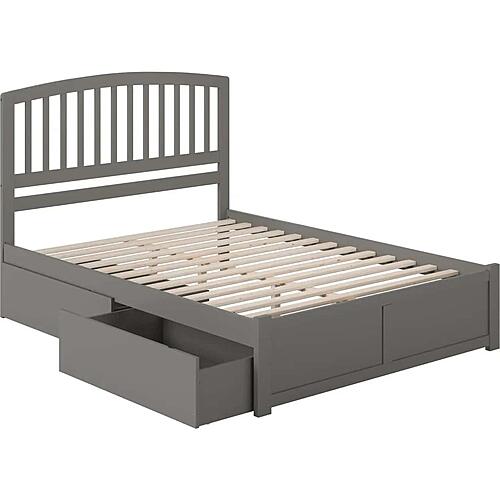 Richmond Queen Platform Bed w/Footboard & Set of 2 Storage Drawers by Atlantic