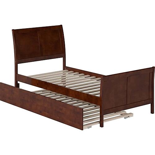 Portland Twin XL Platform Bed w/Matching Footboard & Twin XL Trundle by Atlantic