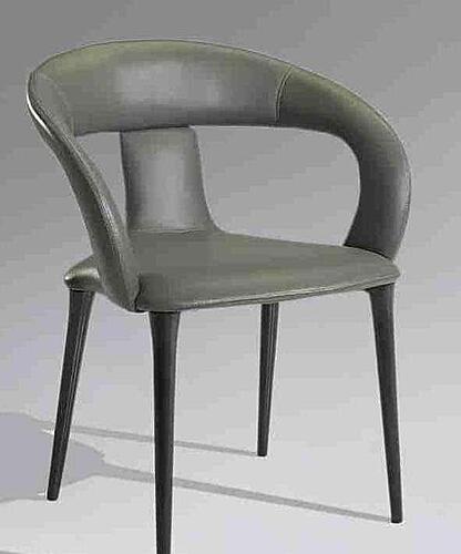 Anya Gray PU Upholstersted Dining Chair w/Gunmetal Metal Frame by BH Furniture