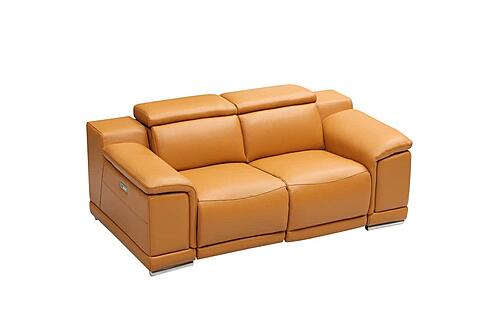 Hartley Camel Leather Loveseat w/2 Power Recliners by BH Furniture